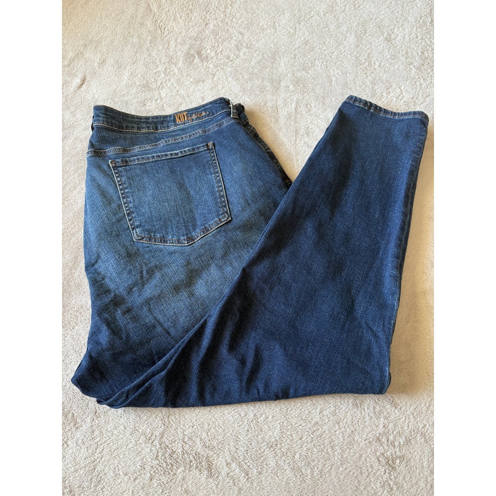 Kut From The Kloth Stevie Curvy Fit Ankle Skinny Jeans‎ Dark Wash Size 24W